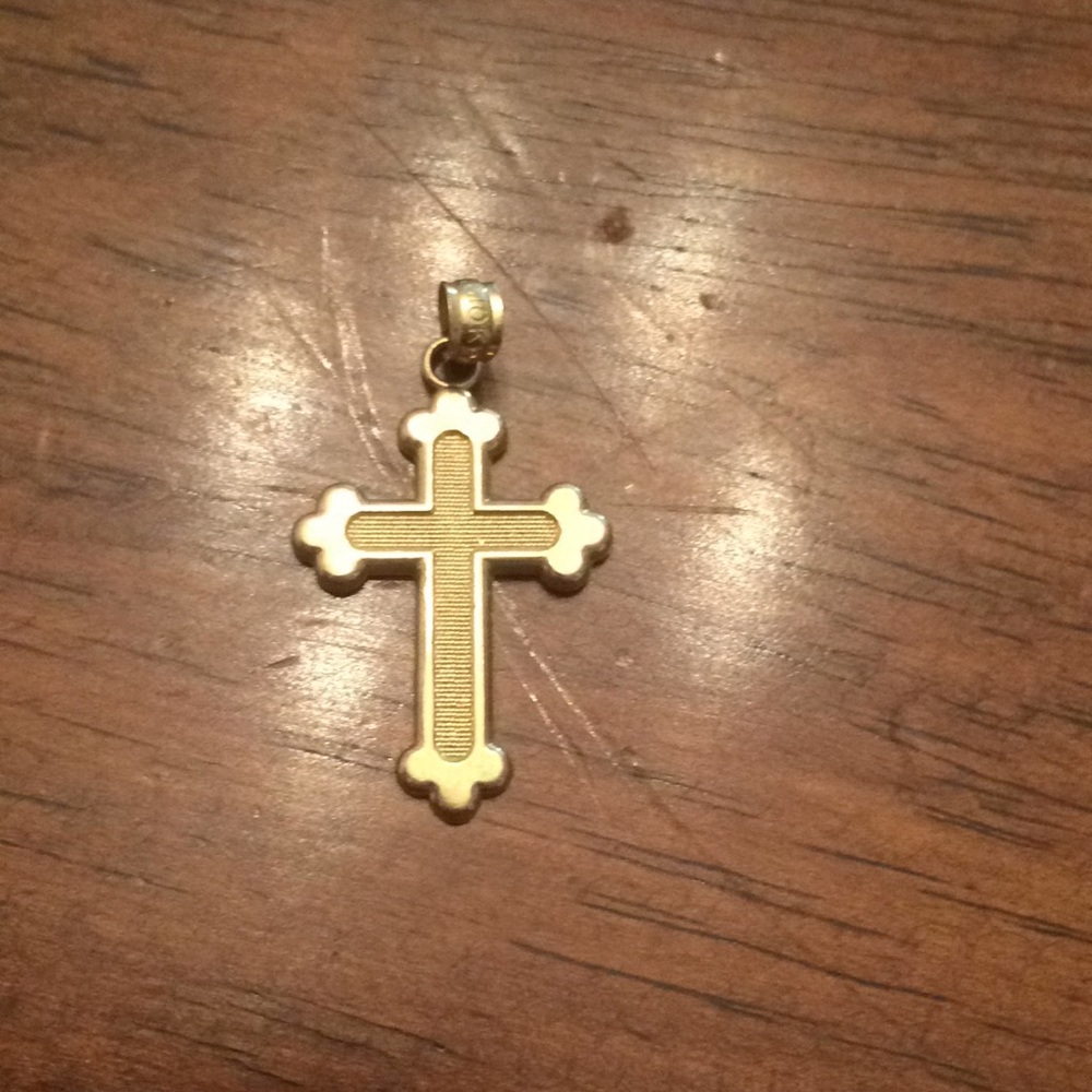 Golden cross pendant
